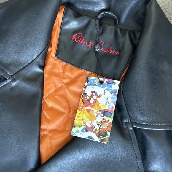 NWT Robert Graham Vegan Leather Jacket - Size Small - Picture 4 of 10
